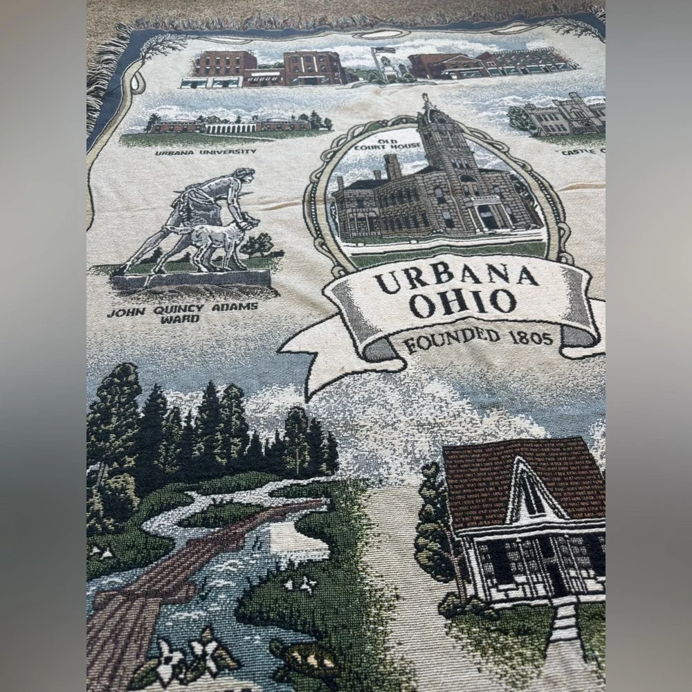 Urbana Ohio tapestry blanket